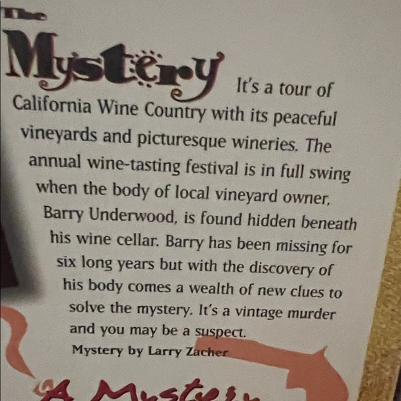 Murder Mystery Party Game Wine and Murder - Picture 5 of 6